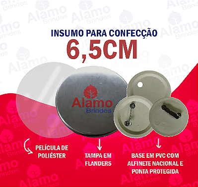 Insumo para Bottons - 6,5cm (1.000 pç)