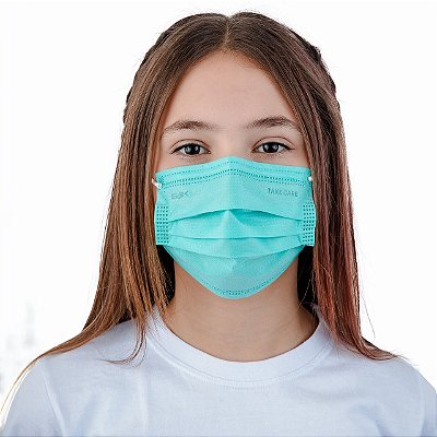 Máscara Descartável Infantil Antiviral 24 Horas Proteção - 25 Unidades
