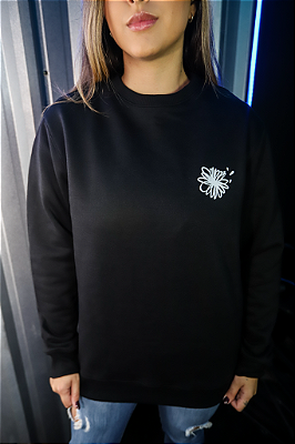Moletom Flower Preto