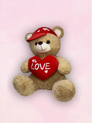 Urso de Pelúcia Love 45cm Presente Romântico