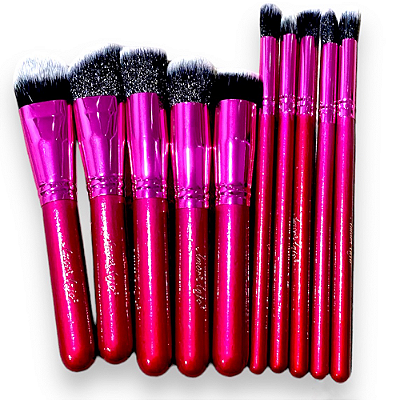 Kit com 10 Pincéis Rosa - Amor Anjo