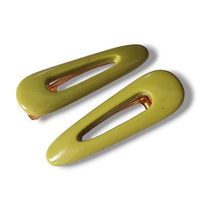 Fivela De Cabelo Gota Verde