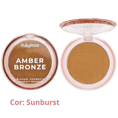 Bronzer Compacto Amber Bronze (COR Sunburst) - Ruby Rose