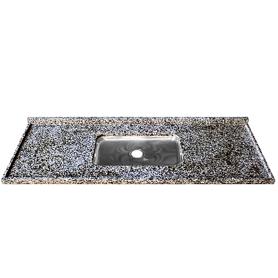 Pia De Cozinha Granito Ocre Itabira 1,20x56 Com Cuba Inóx