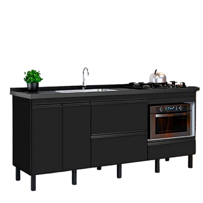 Armário de Cozinha Com Entrada para Forno Queen 2m