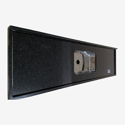 Pia Granito Preto Kasa Borda Grossa Cuba Funda 1,82x57