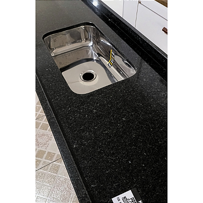 Pia Granito Preto Kasa Borda Grossa Cuba Funda 1,52x57