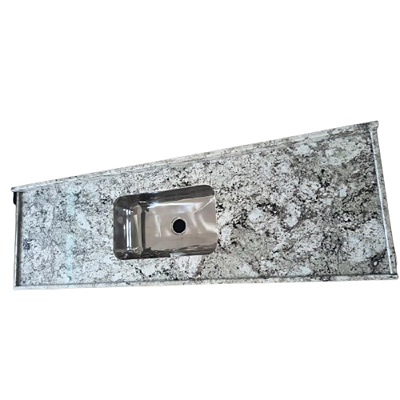 Pia Cozinha Granito Onix Cinza 1,80x56 cuba funda