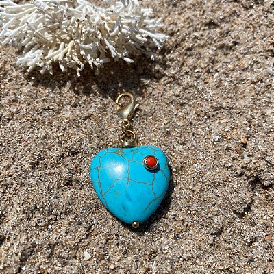 Pingente Heart Turquoise