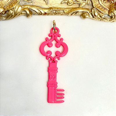 Pingente Key Vintage Pink