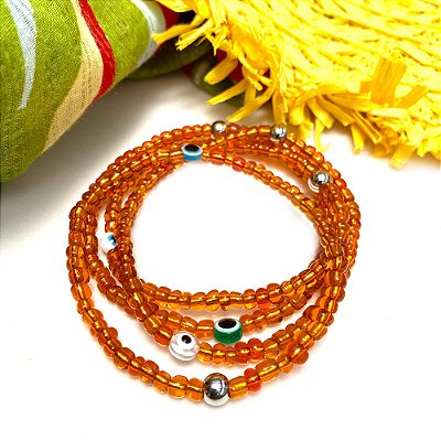 Pulseiras Eye Orange Beads