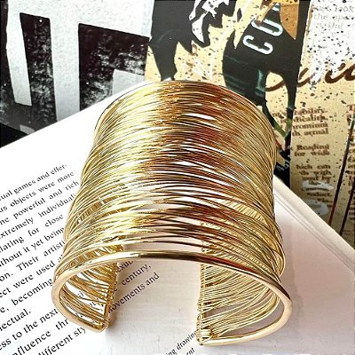 Bracelete Fios Dourado
