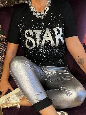 T-shirt Star Preto