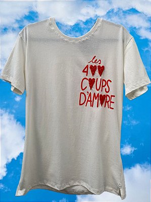 T-shirt Quatro Corações Off White