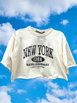 Cropped New York Off White