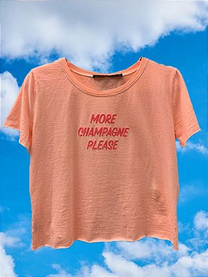 Cropped More Champagne Laranja Neon