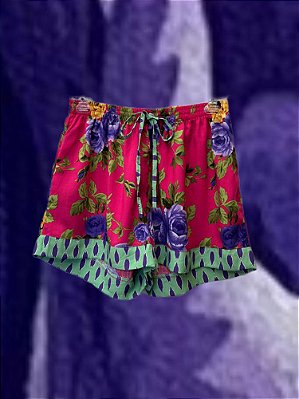 Shorts Flores Barra Verde