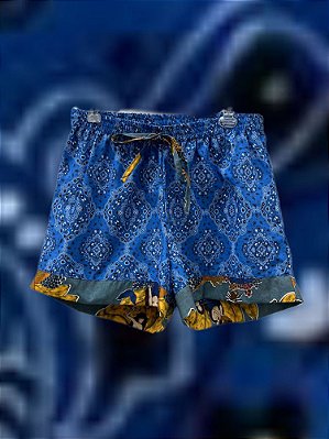 Shorts Bandana Paisley Azul
