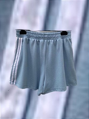 Shorts Listras Laterais Azul