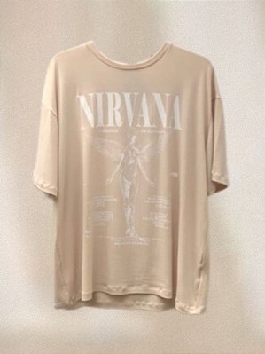 T-shirt Nirvana Bege