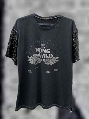 T-shirt Yong Wild Paetês