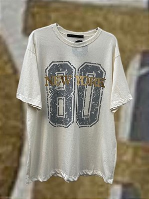 Maxi T-shirt New York Dourado