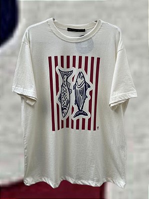 Maxi T-shirt Sardinha Off White