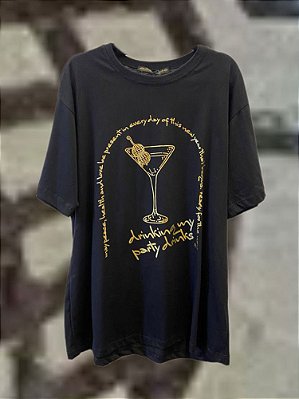 T-shirt Drink Preto