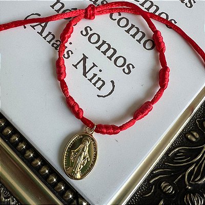 Pulseira Pingente Santa Vermelho