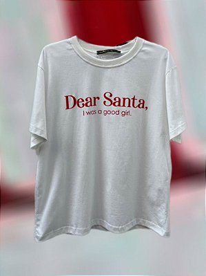 T-shirt Dear Santa Off White