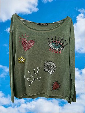 Blusa Símbolos Verde