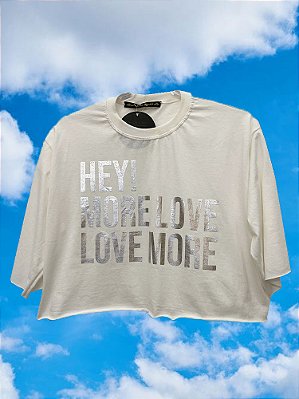 Cropped More Love Off White