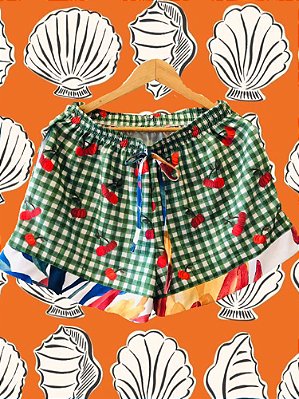 Shorts Acerolas Barrado Flores