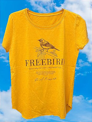 T-shirt Bird Amarelo