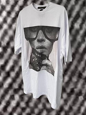 T-shirt Câmera Branca