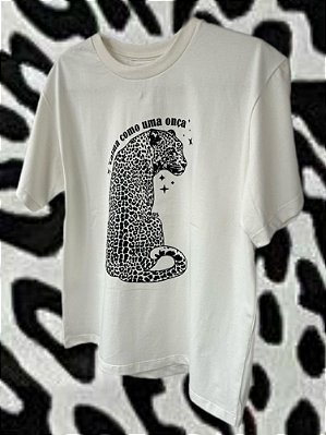 T-shirt Calma Onça Off White