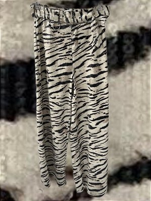 Calça Paetês Zebra
