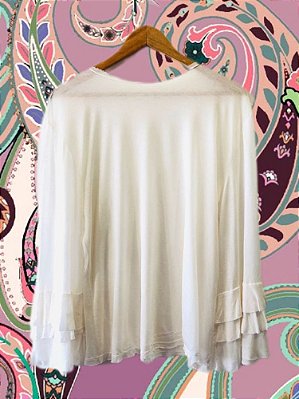 Blusa Podrinha Babados Off White