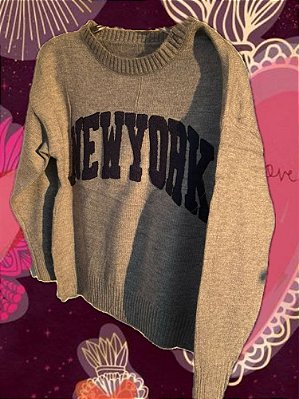 Blusa Tricot New York Cinza