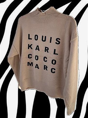Blusa Tricot Nomes Areia