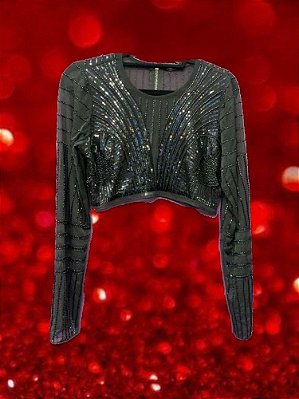Cropped Tule Canutilhos Pretos