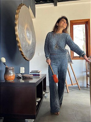 Home Wear Blue Angorá