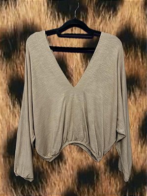 Blusa Manga Morcego Nude