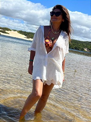 Conjunto Shorts Camisa Branco