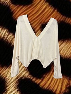 Blusa Manga Morcego Off White