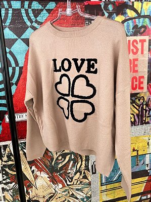 Blusa Tricot Trevo Nude