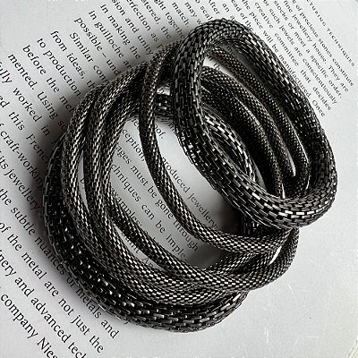 Conjunto Pulseiras Malha Grafite