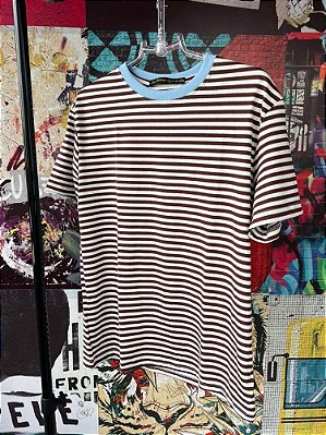 T-shirt Listras Marrom