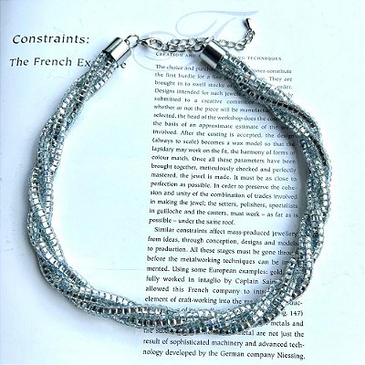 Colar Trançado Espelhado Prateado