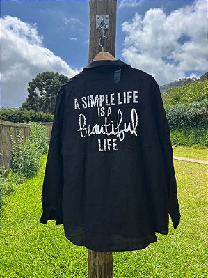 Camisa Simple Life Preta